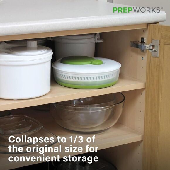 New Sealed - PrepWorks 3 Qt Collapsible Salad Spinner –BPA-Free Dishwasher Safe - Picture 8 of 8